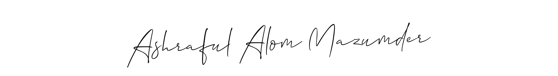 if you are searching for the best signature style for your name Ashraful Alom Mazumder. so please give up your signature search. here we have designed multiple signature styles  using Allison_Script. Ashraful Alom Mazumder signature style 2 images and pictures png