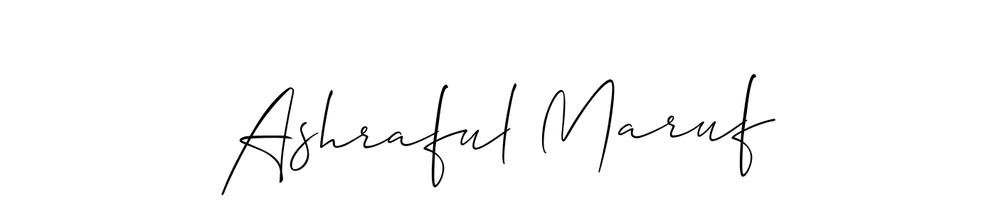 if you are searching for the best signature style for your name Ashraful Maruf. so please give up your signature search. here we have designed multiple signature styles  using Allison_Script. Ashraful Maruf signature style 2 images and pictures png