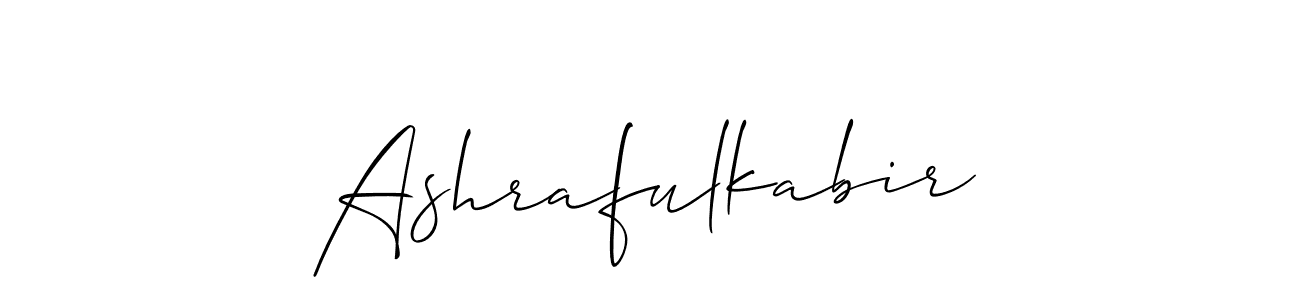 Make a beautiful signature design for name Ashrafulkabir. With this signature (Allison_Script) style, you can create a handwritten signature for free. Ashrafulkabir signature style 2 images and pictures png