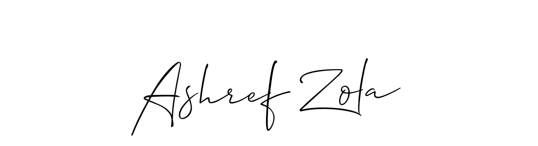 Make a beautiful signature design for name Ashref Zola. With this signature (Allison_Script) style, you can create a handwritten signature for free. Ashref Zola signature style 2 images and pictures png