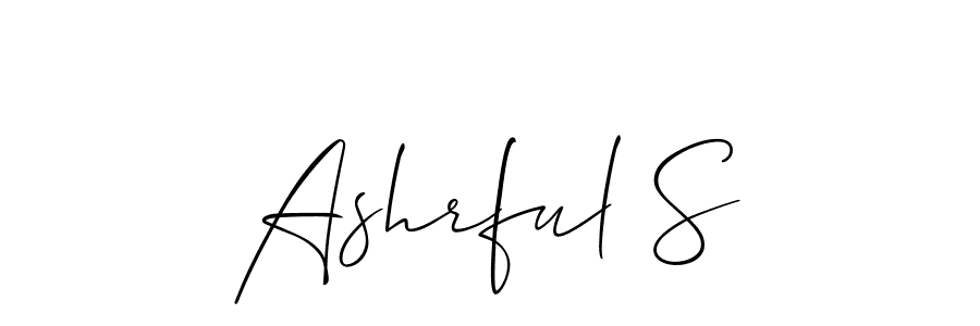 Make a short Ashrful S signature style. Manage your documents anywhere anytime using Allison_Script. Create and add eSignatures, submit forms, share and send files easily. Ashrful S signature style 2 images and pictures png