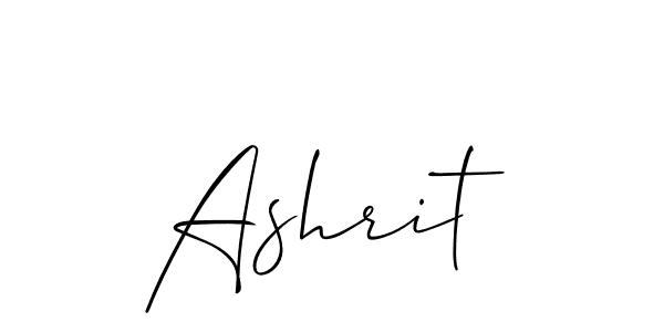 Also we have Ashrit name is the best signature style. Create professional handwritten signature collection using Allison_Script autograph style. Ashrit signature style 2 images and pictures png