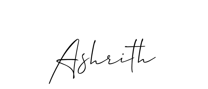 How to make Ashrith signature? Allison_Script is a professional autograph style. Create handwritten signature for Ashrith name. Ashrith signature style 2 images and pictures png