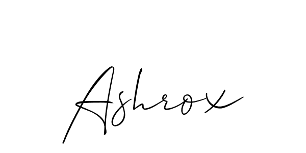 Create a beautiful signature design for name Ashrox. With this signature (Allison_Script) fonts, you can make a handwritten signature for free. Ashrox signature style 2 images and pictures png