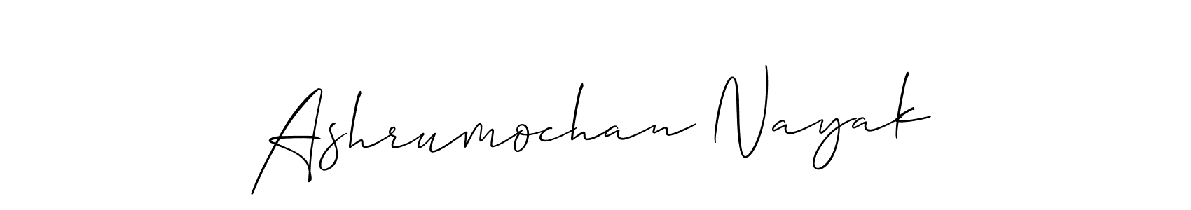 Make a beautiful signature design for name Ashrumochan Nayak. With this signature (Allison_Script) style, you can create a handwritten signature for free. Ashrumochan Nayak signature style 2 images and pictures png