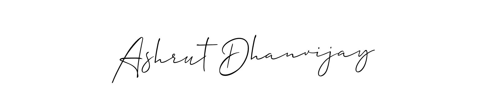 The best way (Allison_Script) to make a short signature is to pick only two or three words in your name. The name Ashrut Dhanvijay include a total of six letters. For converting this name. Ashrut Dhanvijay signature style 2 images and pictures png