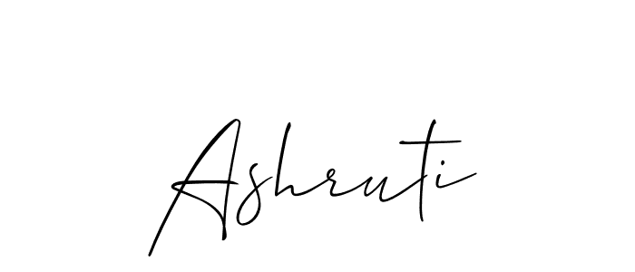 Use a signature maker to create a handwritten signature online. With this signature software, you can design (Allison_Script) your own signature for name Ashruti. Ashruti signature style 2 images and pictures png