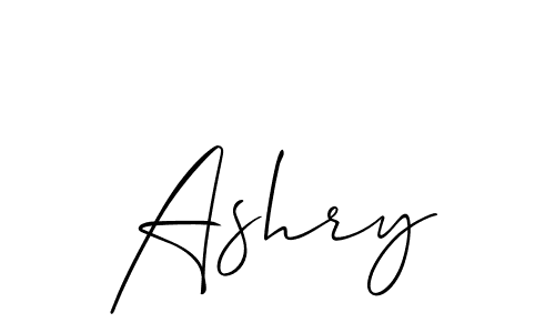 The best way (Allison_Script) to make a short signature is to pick only two or three words in your name. The name Ashry include a total of six letters. For converting this name. Ashry signature style 2 images and pictures png