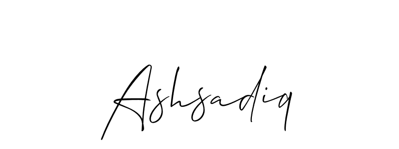 How to make Ashsadiq signature? Allison_Script is a professional autograph style. Create handwritten signature for Ashsadiq name. Ashsadiq signature style 2 images and pictures png