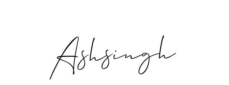 It looks lik you need a new signature style for name Ashsingh. Design unique handwritten (Allison_Script) signature with our free signature maker in just a few clicks. Ashsingh signature style 2 images and pictures png