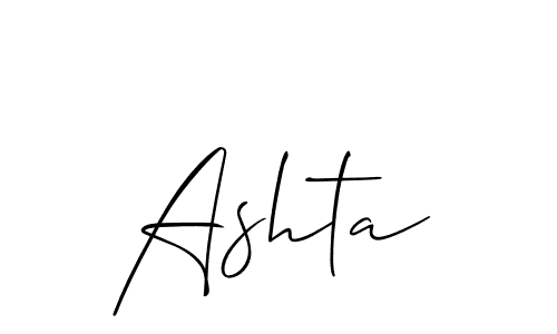 How to make Ashta signature? Allison_Script is a professional autograph style. Create handwritten signature for Ashta name. Ashta signature style 2 images and pictures png
