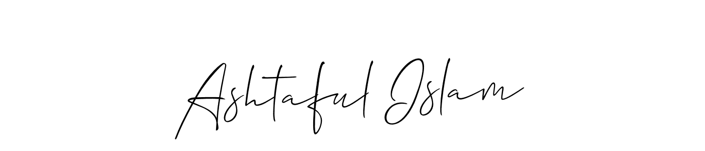 Use a signature maker to create a handwritten signature online. With this signature software, you can design (Allison_Script) your own signature for name Ashtaful Islam. Ashtaful Islam signature style 2 images and pictures png