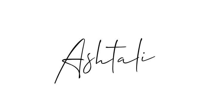 Best and Professional Signature Style for Ashtali. Allison_Script Best Signature Style Collection. Ashtali signature style 2 images and pictures png
