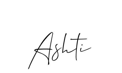 Make a beautiful signature design for name Ashti. With this signature (Allison_Script) style, you can create a handwritten signature for free. Ashti signature style 2 images and pictures png