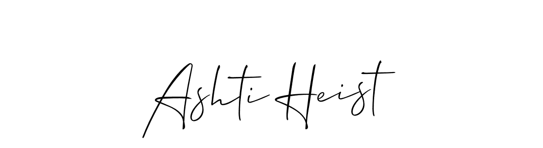 The best way (Allison_Script) to make a short signature is to pick only two or three words in your name. The name Ashti Heist include a total of six letters. For converting this name. Ashti Heist signature style 2 images and pictures png