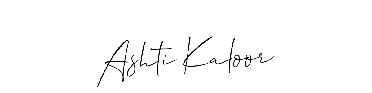 Ashti Kaloor stylish signature style. Best Handwritten Sign (Allison_Script) for my name. Handwritten Signature Collection Ideas for my name Ashti Kaloor. Ashti Kaloor signature style 2 images and pictures png