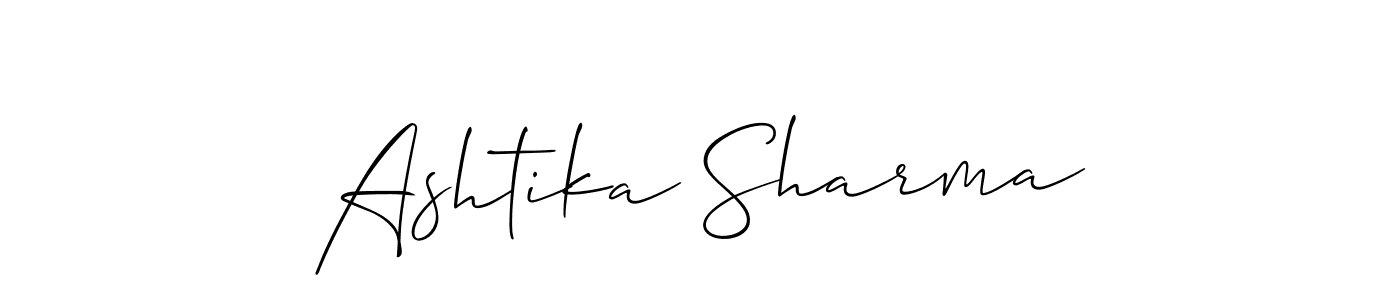 Ashtika Sharma stylish signature style. Best Handwritten Sign (Allison_Script) for my name. Handwritten Signature Collection Ideas for my name Ashtika Sharma. Ashtika Sharma signature style 2 images and pictures png