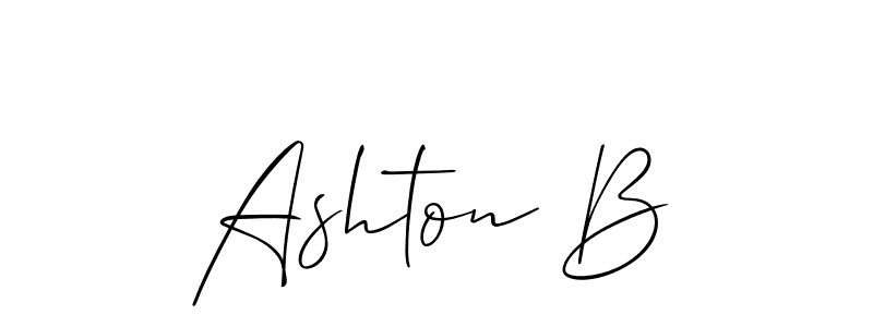 Also we have Ashton B name is the best signature style. Create professional handwritten signature collection using Allison_Script autograph style. Ashton B signature style 2 images and pictures png
