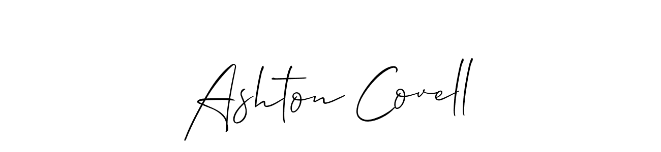 How to make Ashton Covell name signature. Use Allison_Script style for creating short signs online. This is the latest handwritten sign. Ashton Covell signature style 2 images and pictures png