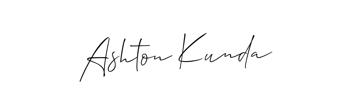 Best and Professional Signature Style for Ashton Kunda. Allison_Script Best Signature Style Collection. Ashton Kunda signature style 2 images and pictures png