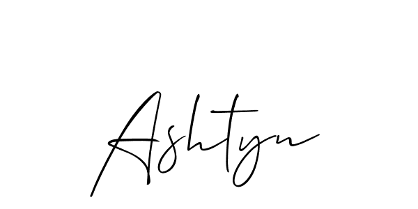 Also we have Ashtyn name is the best signature style. Create professional handwritten signature collection using Allison_Script autograph style. Ashtyn signature style 2 images and pictures png