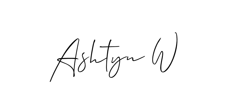 This is the best signature style for the Ashtyn W name. Also you like these signature font (Allison_Script). Mix name signature. Ashtyn W signature style 2 images and pictures png