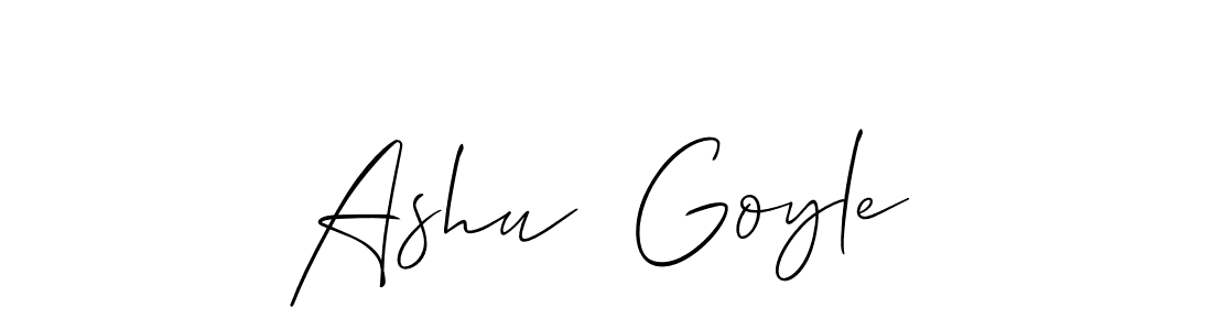 How to make Ashu  Goyle signature? Allison_Script is a professional autograph style. Create handwritten signature for Ashu  Goyle name. Ashu  Goyle signature style 2 images and pictures png