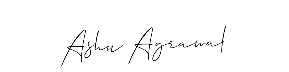 Ashu Agrawal stylish signature style. Best Handwritten Sign (Allison_Script) for my name. Handwritten Signature Collection Ideas for my name Ashu Agrawal. Ashu Agrawal signature style 2 images and pictures png
