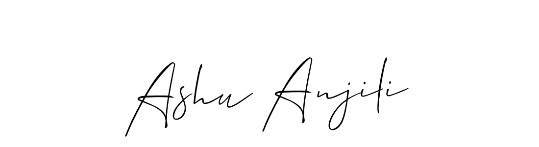 Allison_Script is a professional signature style that is perfect for those who want to add a touch of class to their signature. It is also a great choice for those who want to make their signature more unique. Get Ashu Anjili name to fancy signature for free. Ashu Anjili signature style 2 images and pictures png