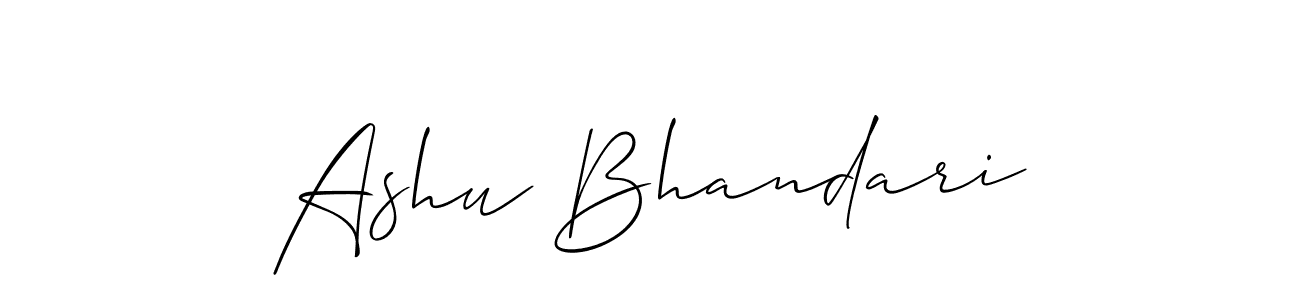 Make a short Ashu Bhandari signature style. Manage your documents anywhere anytime using Allison_Script. Create and add eSignatures, submit forms, share and send files easily. Ashu Bhandari signature style 2 images and pictures png