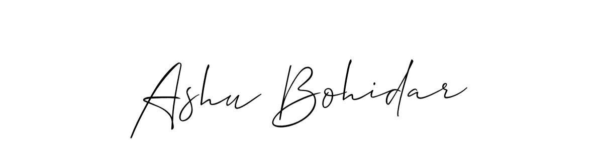 This is the best signature style for the Ashu Bohidar name. Also you like these signature font (Allison_Script). Mix name signature. Ashu Bohidar signature style 2 images and pictures png