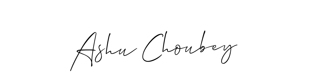 Use a signature maker to create a handwritten signature online. With this signature software, you can design (Allison_Script) your own signature for name Ashu Choubey. Ashu Choubey signature style 2 images and pictures png