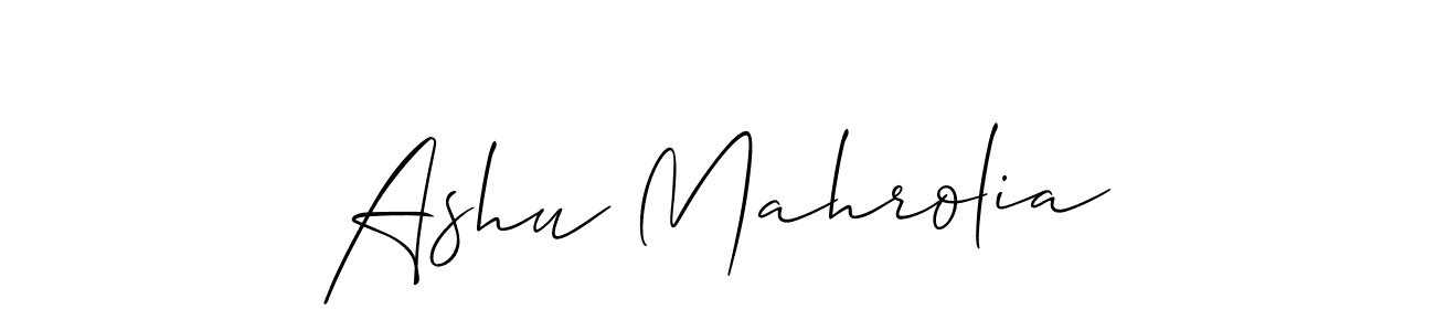 Ashu Mahrolia stylish signature style. Best Handwritten Sign (Allison_Script) for my name. Handwritten Signature Collection Ideas for my name Ashu Mahrolia. Ashu Mahrolia signature style 2 images and pictures png