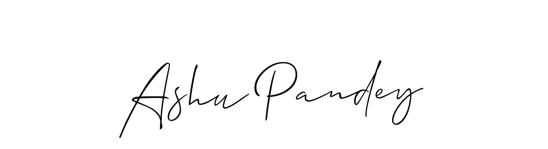 Make a beautiful signature design for name Ashu Pandey. With this signature (Allison_Script) style, you can create a handwritten signature for free. Ashu Pandey signature style 2 images and pictures png