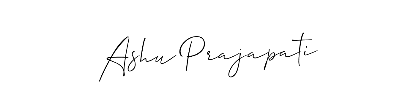 Design your own signature with our free online signature maker. With this signature software, you can create a handwritten (Allison_Script) signature for name Ashu Prajapati. Ashu Prajapati signature style 2 images and pictures png