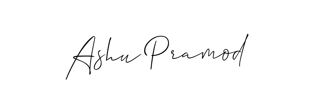Make a beautiful signature design for name Ashu Pramod. With this signature (Allison_Script) style, you can create a handwritten signature for free. Ashu Pramod signature style 2 images and pictures png
