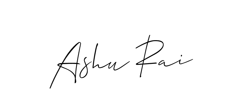 The best way (Allison_Script) to make a short signature is to pick only two or three words in your name. The name Ashu Rai include a total of six letters. For converting this name. Ashu Rai signature style 2 images and pictures png