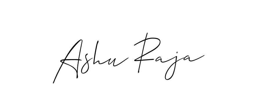 Make a beautiful signature design for name Ashu Raja. With this signature (Allison_Script) style, you can create a handwritten signature for free. Ashu Raja signature style 2 images and pictures png