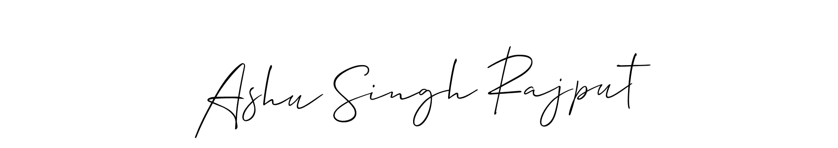How to make Ashu Singh Rajput signature? Allison_Script is a professional autograph style. Create handwritten signature for Ashu Singh Rajput name. Ashu Singh Rajput signature style 2 images and pictures png