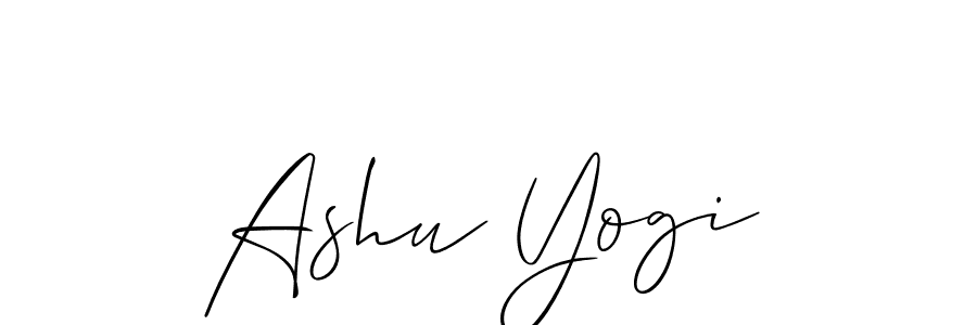 This is the best signature style for the Ashu Yogi name. Also you like these signature font (Allison_Script). Mix name signature. Ashu Yogi signature style 2 images and pictures png