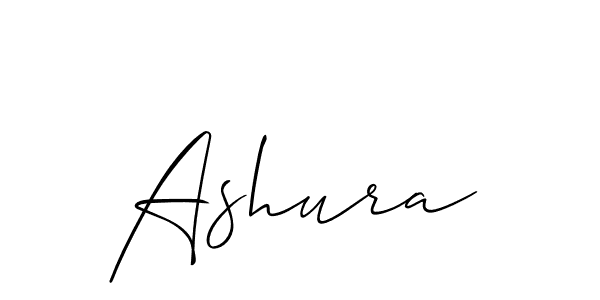 Use a signature maker to create a handwritten signature online. With this signature software, you can design (Allison_Script) your own signature for name Ashura. Ashura signature style 2 images and pictures png