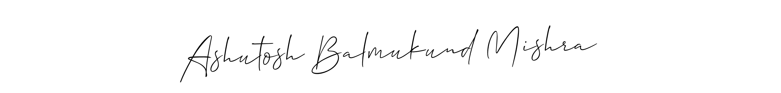 How to make Ashutosh Balmukund Mishra signature? Allison_Script is a professional autograph style. Create handwritten signature for Ashutosh Balmukund Mishra name. Ashutosh Balmukund Mishra signature style 2 images and pictures png