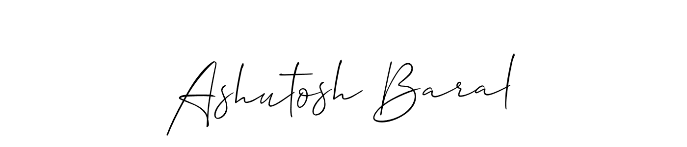 Design your own signature with our free online signature maker. With this signature software, you can create a handwritten (Allison_Script) signature for name Ashutosh Baral. Ashutosh Baral signature style 2 images and pictures png