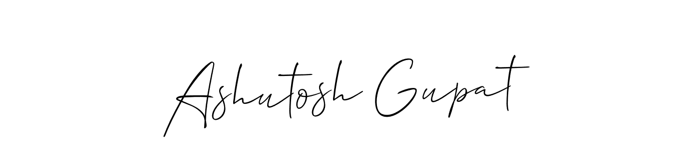 Make a beautiful signature design for name Ashutosh Gupat. With this signature (Allison_Script) style, you can create a handwritten signature for free. Ashutosh Gupat signature style 2 images and pictures png