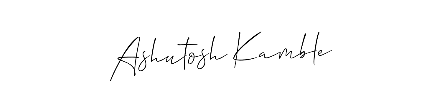 Create a beautiful signature design for name Ashutosh Kamble. With this signature (Allison_Script) fonts, you can make a handwritten signature for free. Ashutosh Kamble signature style 2 images and pictures png