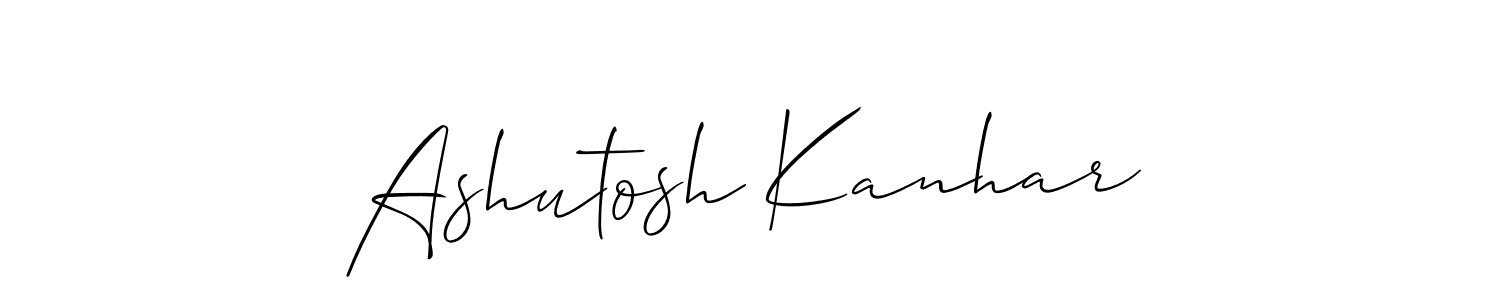 How to Draw Ashutosh Kanhar signature style? Allison_Script is a latest design signature styles for name Ashutosh Kanhar. Ashutosh Kanhar signature style 2 images and pictures png