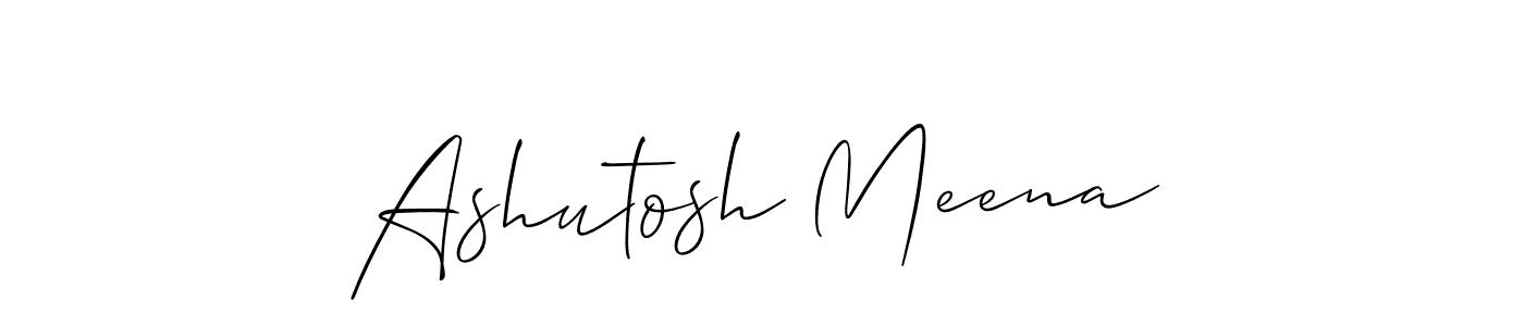 Create a beautiful signature design for name Ashutosh Meena. With this signature (Allison_Script) fonts, you can make a handwritten signature for free. Ashutosh Meena signature style 2 images and pictures png