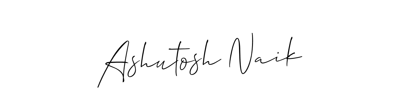 Make a beautiful signature design for name Ashutosh Naik. With this signature (Allison_Script) style, you can create a handwritten signature for free. Ashutosh Naik signature style 2 images and pictures png