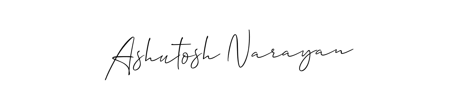 It looks lik you need a new signature style for name Ashutosh Narayan. Design unique handwritten (Allison_Script) signature with our free signature maker in just a few clicks. Ashutosh Narayan signature style 2 images and pictures png