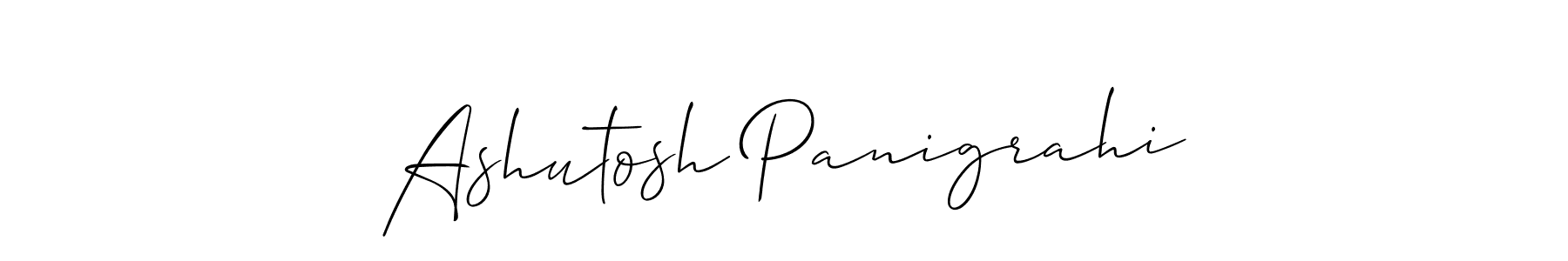 How to make Ashutosh Panigrahi name signature. Use Allison_Script style for creating short signs online. This is the latest handwritten sign. Ashutosh Panigrahi signature style 2 images and pictures png